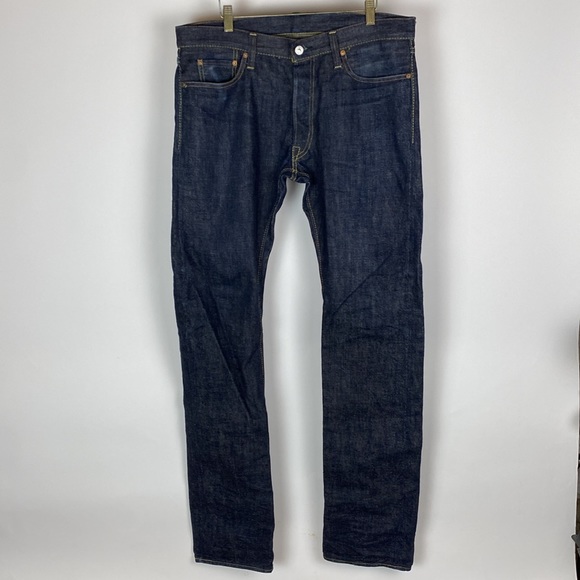 The Strike Gold Jeans Japanese Selvedge Denim Straight Leg Size 34 X 35 - Picture 2 of 15